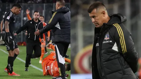 Jorge Almirón se refiere a la expulsión de Brayan Cortés. Además dejó claro que no busca culpables de la derrota de Colo Colo ante Cobreloa. (Foto: Photosport)
