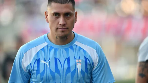 Nicolás Castillo realizó gestos hacia la barra de Universidad de Chile. (Foto: Photosport)
