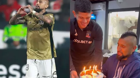 Arturo Vidal cumplió 37 años y lo celebró junto a sus compañeros de Colo Colo.

