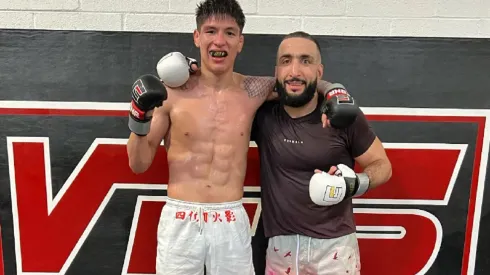 Ignacio "Jaula" Bahamondes y Belal Muhammad, compañeros en la UFC del gimnasio VFS Academy. 
