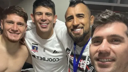 Arturo Vidal acompañó a Colo Colo en la hazaña en Paraguay.