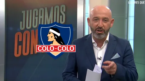 Rodrigo Vera sorprendido con jugador de Colo Colo.
