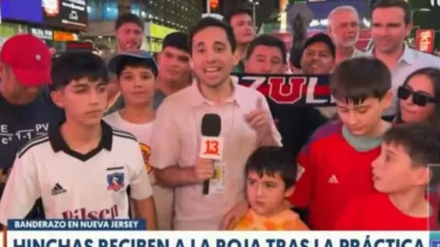 El periodista José María Del Pino sufrió el acoso de los hinchas argentinos en Nueva York. (Foto: Captura)
