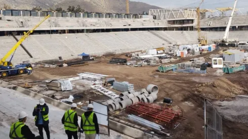 Siguen los trabajos en San Carlos de Apoquindo por la remodelación del nuevo estadio.
