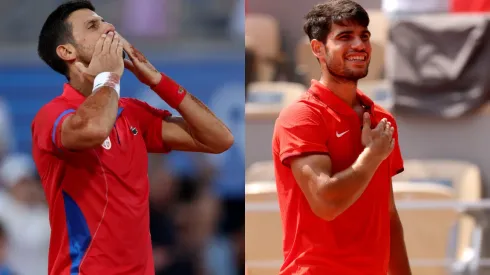 Novak Djokovic y Carlos Alcaraz jugarán por la final del oro olímpico. (Foto: Getty)
