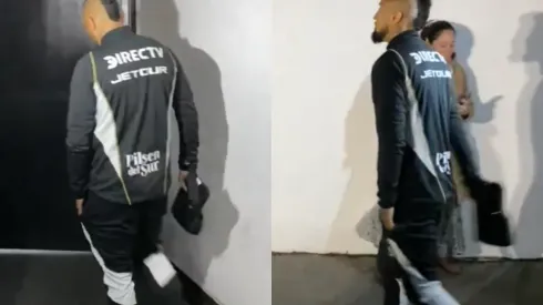 Arturo Vidal se resintió de su lesión previo al Colo Colo vs Junior. (Foto: Captura)
