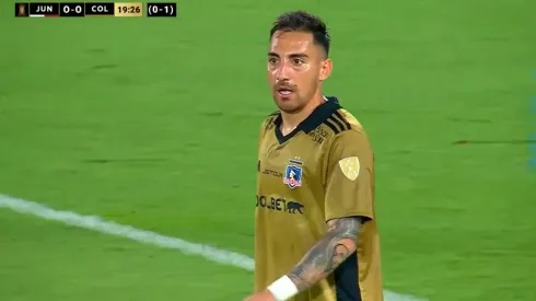 Javier Correa tuvo una gran ocasión para adelantar a Colo Colo ante Junior. (Foto: ESPN)
