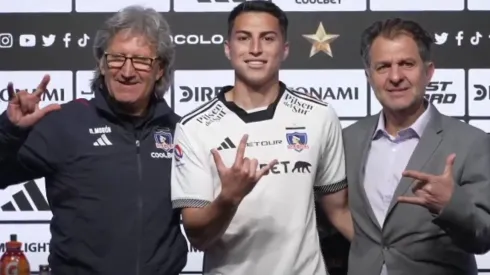 Jonathan Villagra fue presentado este martes en Colo Colo. (Foto: Captura)
