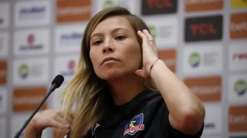 Futbol, Conferencia  de prensa Colo Colo y Universidad Catolica<br />
29/9/2023<br />
Conferencia de prensa del capitan de Universidad Catolica, Fernando Zampedri, y de la capitana de Universidad Catolica Femenino, Catalina Figueroa, junto al capitan de Colo Colo, Esteban Pavez, y de la capitana de Colo Colo Femnino, Yanara Aedo, en la previa a los partidos entre Colo Colo y Universidad Católica, por el Campeonato Nacional y el Torneo Femenino.<br />
Javier Salvo/Photosport<br />
Football, Press conference Colo Colo and Universidad Catolica<br />
Press conference of the captain of Universidad Catolica, Fernando Zampedri, and the captain of Universidad Catolica Femenino, Catalina Figueroa, along with the captain of Colo Colo, Esteban Pavez, and the captain of Colo Colo Femenino, Yanara Aedo, in the previous the matches between Colo Colo and Universidad Católica, for the National Championship and the Women's Tournament.<br />
20/9/2023<br />
Javier Salvo/ Photosport
