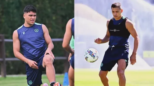 Damián Pizarro y Alexis Sánchez recibieron palabras de su entrenador.
