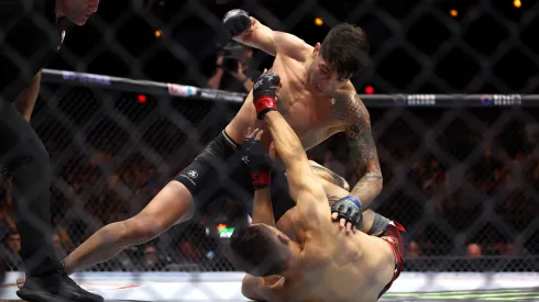 LAS VEGAS, NEVADA – SEPTEMBER 14: (L-R) Ignacio Bahamondes of Chile fights Manuel Torres of Mexico during UFC 306: Riyadh Season Noche at Sphere on September 14, 2024 in Las Vegas, Nevada. (Photo by Christian Petersen/Getty Images)
