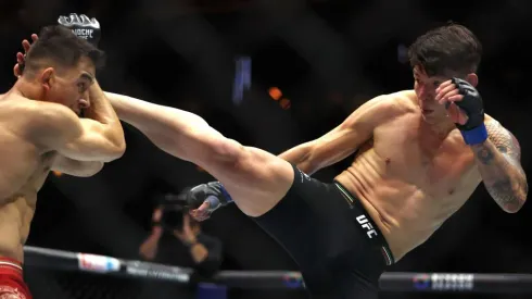 LAS VEGAS, NEVADA – SEPTEMBER 14: (L-R) Manuel Torres of Mexico fights Ignacio Bahamondes of Chile during UFC 306: Riyadh Season Noche at Sphere on September 14, 2024 in Las Vegas, Nevada. (Photo by Christian Petersen/Getty Images)
