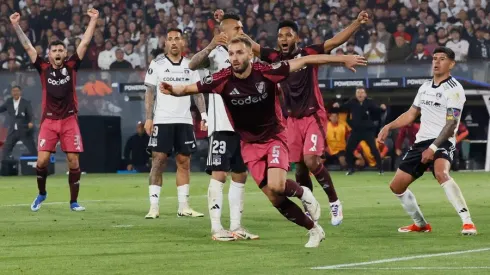 Germán Pezzella anotó el gol para River Plate ante Colo Colo
