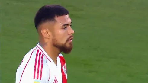 Paulo Díaz fue protagonista en el gol de Talleres ante River Plate. (Foto: Captura)
