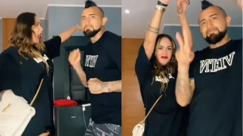 Arturo Vidal y Sonia Isaza comparten video bailando tras triunfo Albo. (Foto: Tik Tok, niaisazaoficial)
