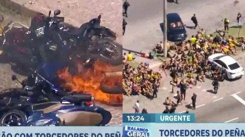 Caos en Brasil entre hinchas de Peñarol y Botafogo