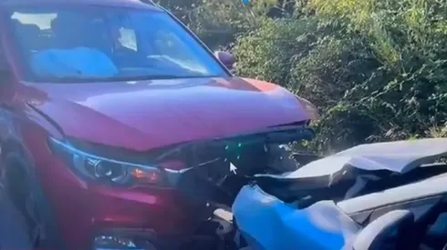 Ex jugador de Colo Colo protagoniza choque automovilístico en estado de ebriedad. (Foto: Captura)
