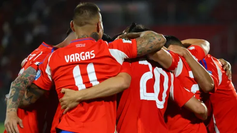 Los jugadores de Chile, a puro festejo.