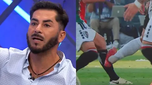 Johnny Herrera se refiere a falta de Sebastián Vegas a a Ariel Martínez. (Foto: TNT Sports)
