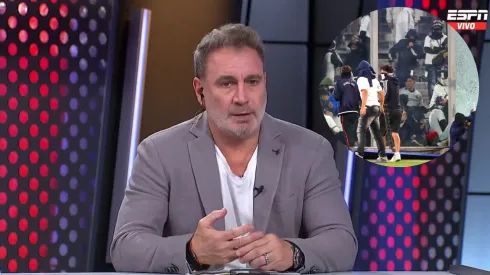 Barticciotto estuvo en la transmisión del duelo entre Colo Colo y Fortaleza (Captura).