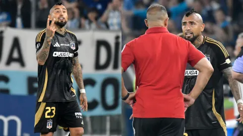 Jorge Almirón se refiere a la expulsión de Arturo Vidal. (Foto: Photosport)