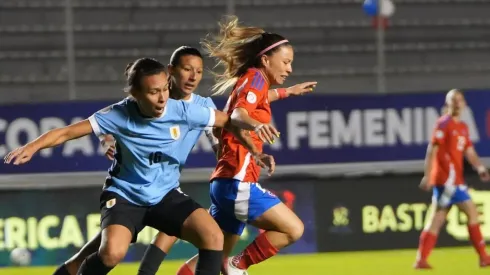 La Roja pierde ante La Celeste por la Copa América Femenina. (Foto: Karol Cueva – Comunicaciones FFCh)
