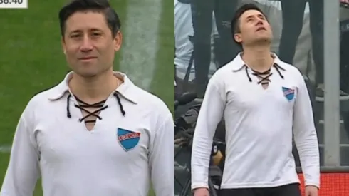 Tomás Arellano personificó a su bisabuelo David, en emotivo homenaje en el estadio Monumental. (Foto: ESPN en Disney)
