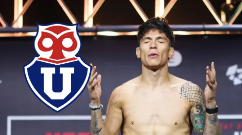 Ignacio Bahamondes solidariza con la hinchada azul (Photo by Ed Mulholland/Zuffa LLC)
