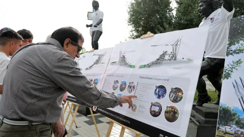 En Colo Colo hacem modificación a la maqueta del nuevo Estadio Monumental. (Foto: Javier Torres)
