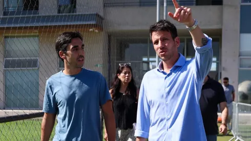 Paqui Meneghini junto a Manuel Mayo recorriendo el CDA.
