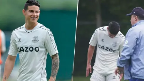 Cara a cara: así fue el primer entrenamiento de James con Rafa Benítez en Everton