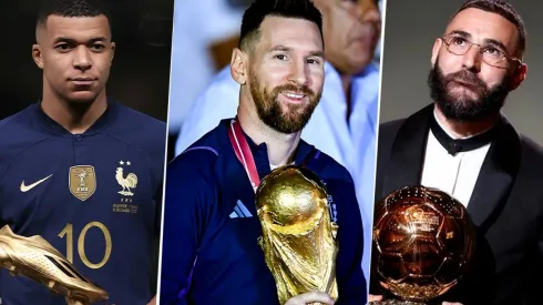 Kylian Mbappé, Lionel Messi y Karim Bnezemá, entre el equipo ideal de la IFFHS para 2022.
