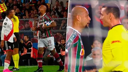 Felipe Melo perdió el control ante River y Wilmar Roldán tuvo que frenarlo