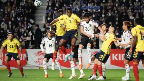 Jhon Janer Lucumí con la Selección Colombia en el amistoso contra Japón.
