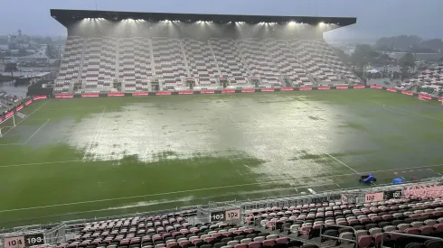 Impresionante aguacero en Fort Lauderdale forzó la suspensión de Nacional vs. Millonarios.
