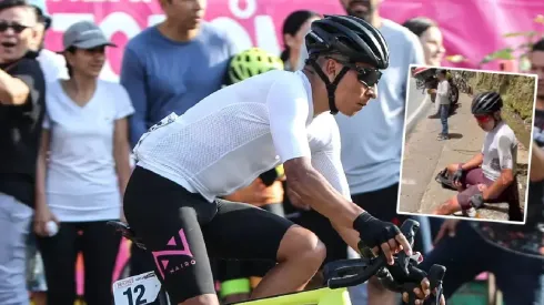 Nairo Quintana sufrió caída durante entrenamiento en Boyacá.
