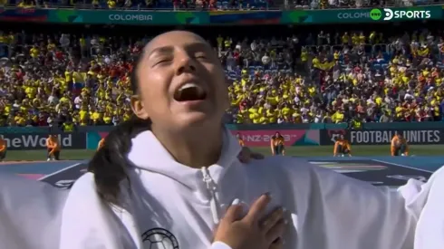 Estremecedor momento: jugadoras de Colombia no aguantaron el llanto al escuchar el himno