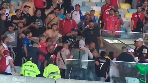 Hinchas argentinos en Brasil denuncian represión policial en el estadio Maracaná.
