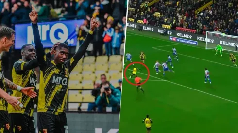 Yaser Asprilla marcó golazo y le dio la victoria al Watford en Inglaterra