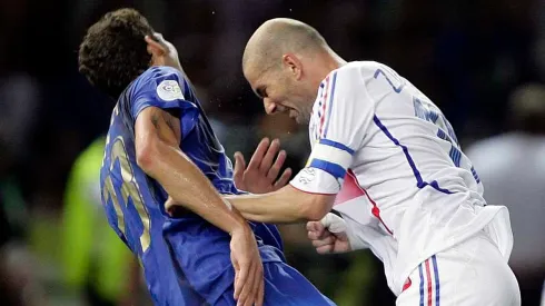 Marco Materazzi y Zinedine Zidane en la final del Mundial de 2006.
