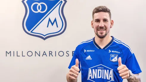 Santiago Giornada en su presentación con Millonarios.
