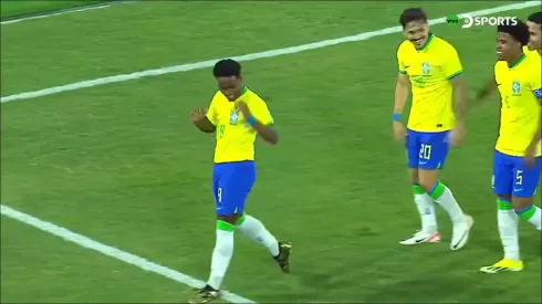 Endrick se vistió de Yerry Mina: el baile tras el gol que le hizo a Colombia