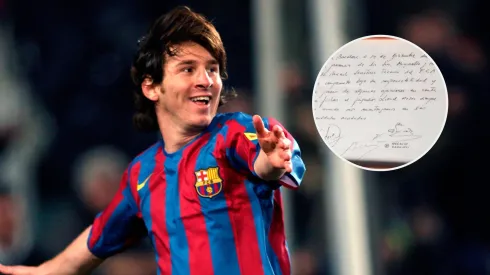 Subastarán el primer contrato de Lionel Messi
