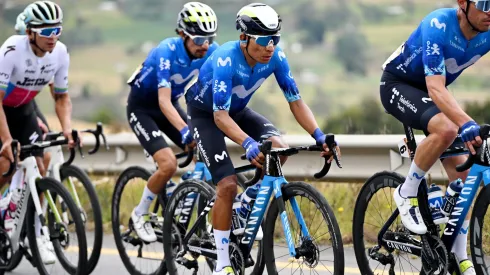 Nairo Quintana con el Team Movistar en el Tour Colombia 2.1.
