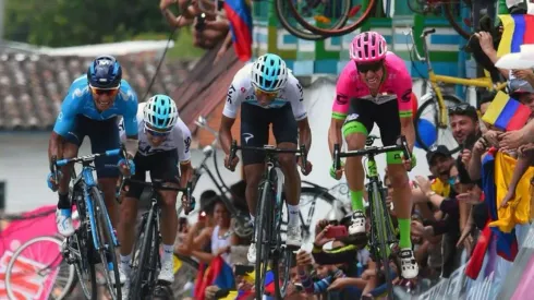 Nairo Quintana, Egan Bernal y Rigoberto Urán.
