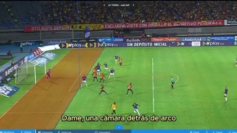 La imagen del VAR en el gol del Junior ante Deportivo Pereira.
