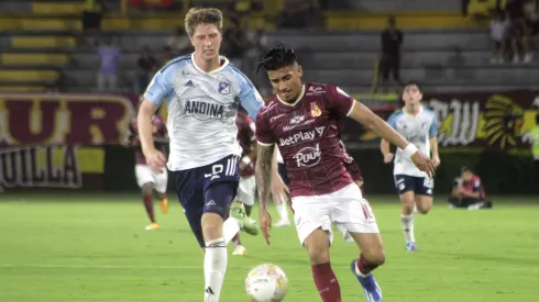  Yeison Guzmán del Deportes Tolima y Andrés Llinás de Millonarios por la fecha 4 de la Liga BetPlay DIMAYOR I 2024.
