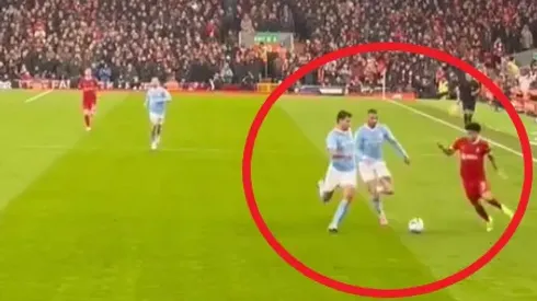 La jugadota de Luis Díaz ante el Manchester City vista desde la tribuna