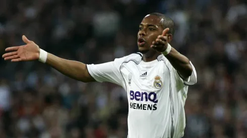 Bildnummer: 02823379  Datum: 06.05.2007  Copyright: imago/Icon SMI<br />
Robinho (Real Madrid) – Torjubel – PUBLICATIONxINxGERxSUIxAUTxHUNxRUSxONLY (Icon45138262); Robson de Souza, Vdig, quer, Jubel, Primera Division 2006/2007, 1. Spanische Liga, Real Madrid CF, Madrid Freude,  Fußball Herren Mannschaft Spanien Einzelbild optimistisch Aktion Personen
