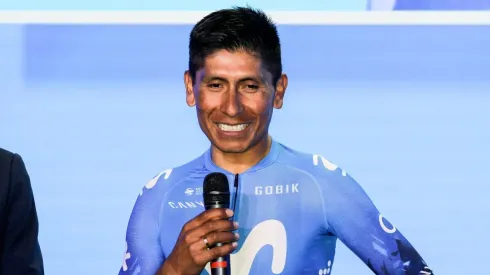 December 21, 2023: Nairo Quintana, colombian cyclist of the Movistar team, looks on during the presentation of Movistar Team for the 2024 cycling season celebrated at Movistar headquarters on December 21, 2023, in Madrid, Spain. – ZUMAa181 20231221_zaa_a181_060 Copyright: xIrinaxR.xHipolitox
